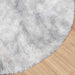 Hoogpolig vloerkleed NAVARRA 160x160 cm polyester zilvergrijs