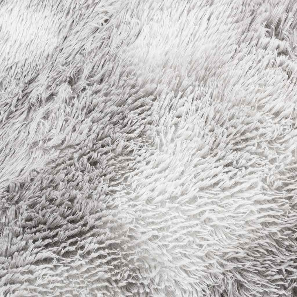 Hoogpolig vloerkleed NAVARRA 160x160 cm polyester zilvergrijs