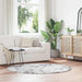 Hoogpolig vloerkleed NAVARRA 160x160 cm polyester zilvergrijs