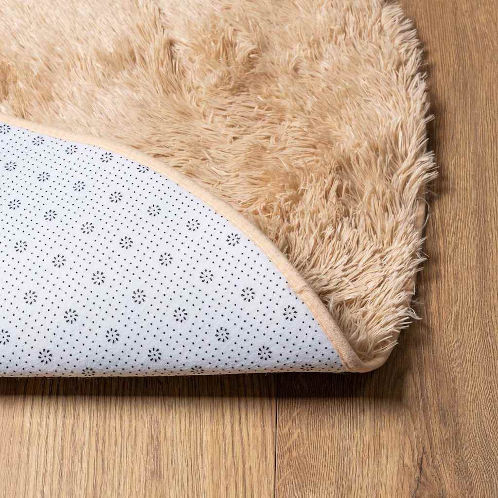 Hoogpolig vloerkleed NAVARRA 200x200 cm polyester beige