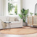 Hoogpolig vloerkleed NAVARRA 200x200 cm polyester beige