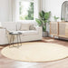 Hoogpolig vloerkleed NAVARRA 200x200 cm polyester crèmekleurig