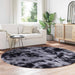 Hoogpolig vloerkleed NAVARRA 200x200 cm polyester donkergrijs
