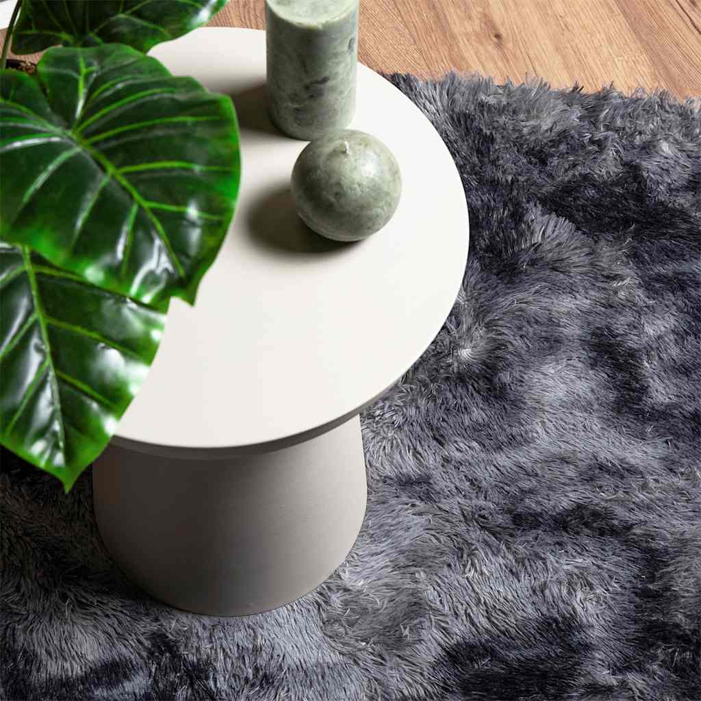 Hoogpolig vloerkleed NAVARRA 200x200 cm polyester donkergrijs