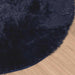 Hoogpolig vloerkleed NAVARRA 200x200 cm polyester marineblauw