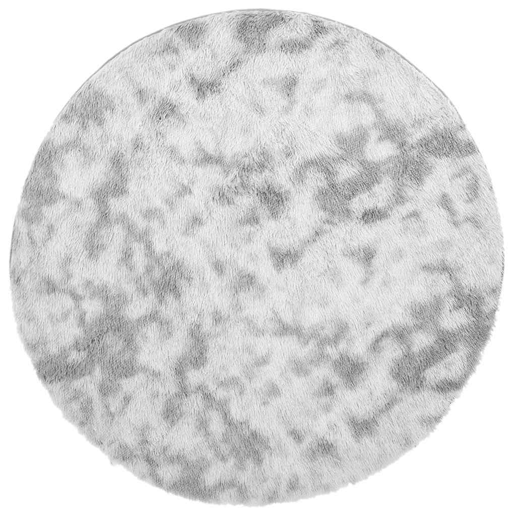 Hoogpolig vloerkleed NAVARRA 200x200 cm polyester zilvergrijs