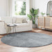 Hoogpolig vloerkleed NAVARRA 200x200 cm polyester zilvergrijs