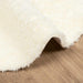 Hoogpolig vloerkleed NAVARRA 240x240 cm polyester crèmekleurig
