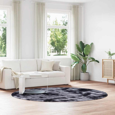 Hoogpolig vloerkleed NAVARRA 240x240 cm polyester donkergrijs