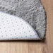 Hoogpolig vloerkleed NAVARRA 240x240 cm polyester lichtgrijs