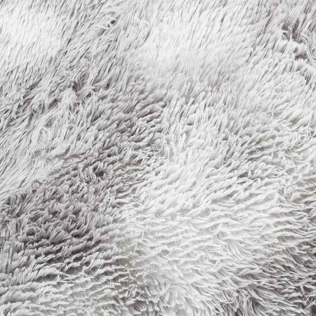 Hoogpolig vloerkleed NAVARRA 240x240 cm polyester lichtgrijs