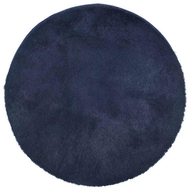 Hoogpolig vloerkleed NAVARRA 240x240 cm polyester marineblauw