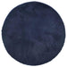 Hoogpolig vloerkleed NAVARRA 240x240 cm polyester marineblauw