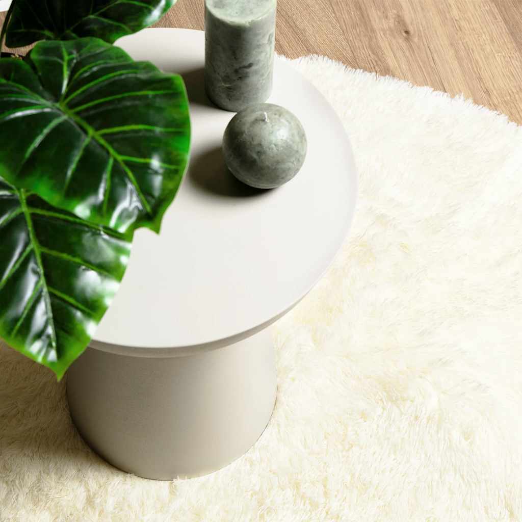 Hoogpolig vloerkleed NAVARRA 300x200 cm polyester crèmekleurig