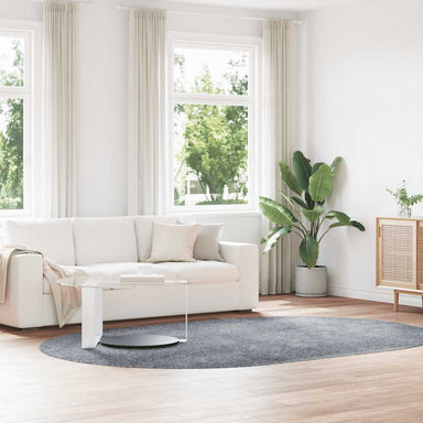 Hoogpolig vloerkleed NAVARRA 300x200 cm polyester lichtgrijs