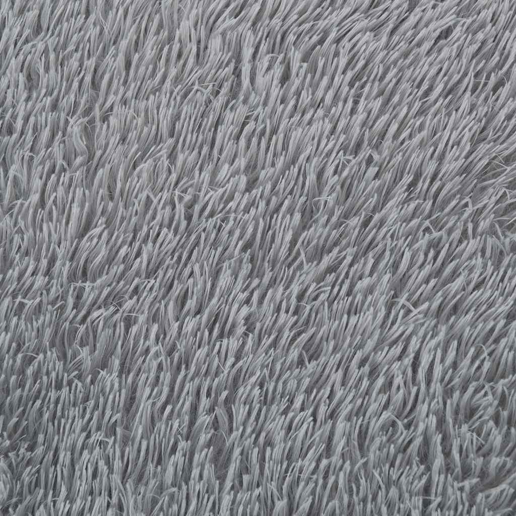 Hoogpolig vloerkleed NAVARRA 300x200 cm polyester zilvergrijs