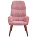 Relaxstoel fluweel roze