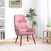 Relaxstoel fluweel roze