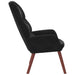 Relaxstoel fluweel zwart