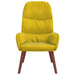 Relaxstoel fluweel geel