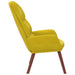 Relaxstoel fluweel geel