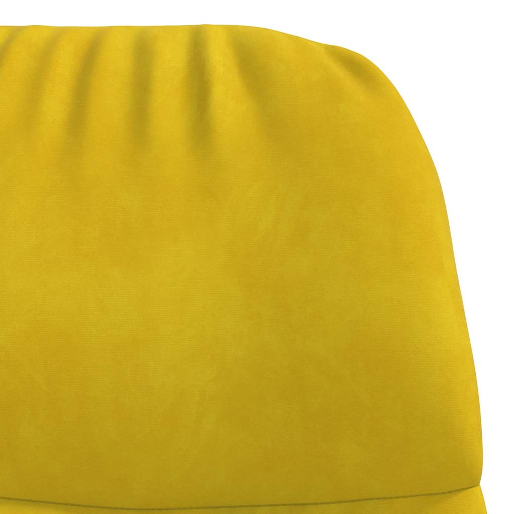 Relaxstoel fluweel geel