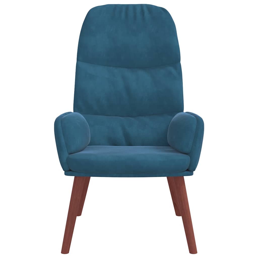 Relaxstoel fluweel blauw