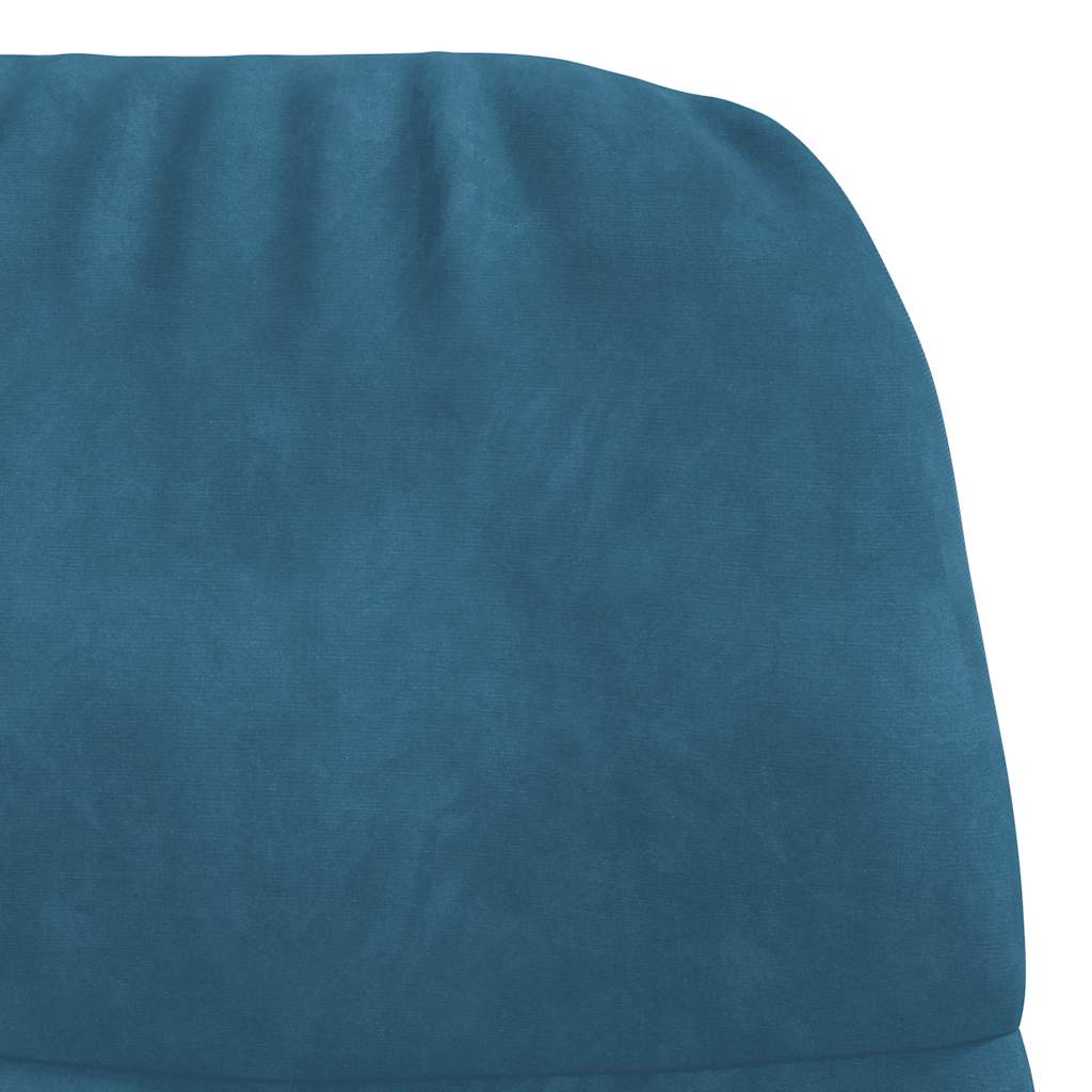 Relaxstoel fluweel blauw
