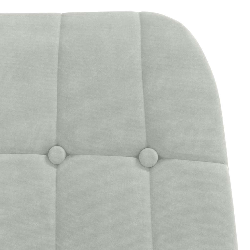 Relaxstoel fluweel lichtgrijs