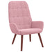 Relaxstoel fluweel roze