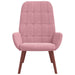 Relaxstoel fluweel roze