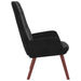 Relaxstoel fluweel zwart
