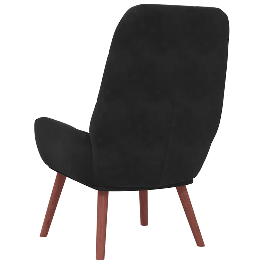 Relaxstoel fluweel zwart