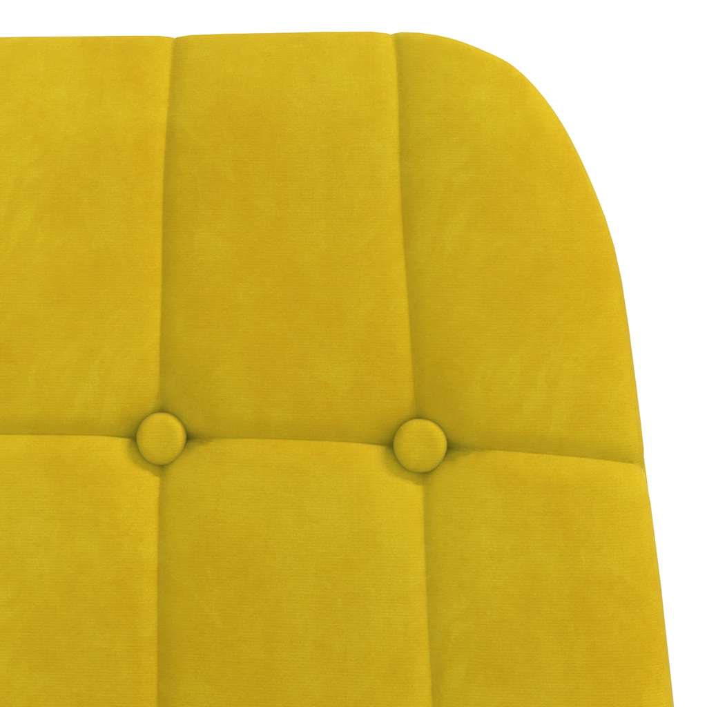Relaxstoel fluweel geel