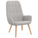 Relaxstoel stof wolk grijs