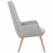 Relaxstoel stof wolk grijs