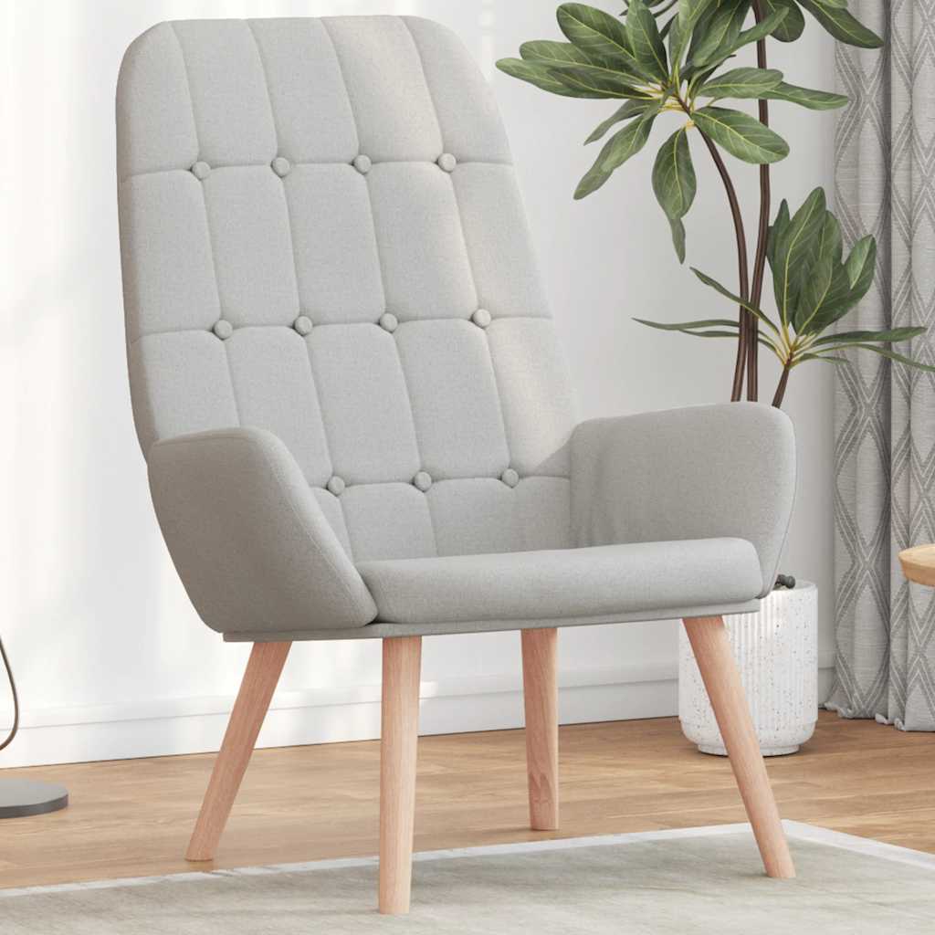 Relaxstoel stof wolk grijs