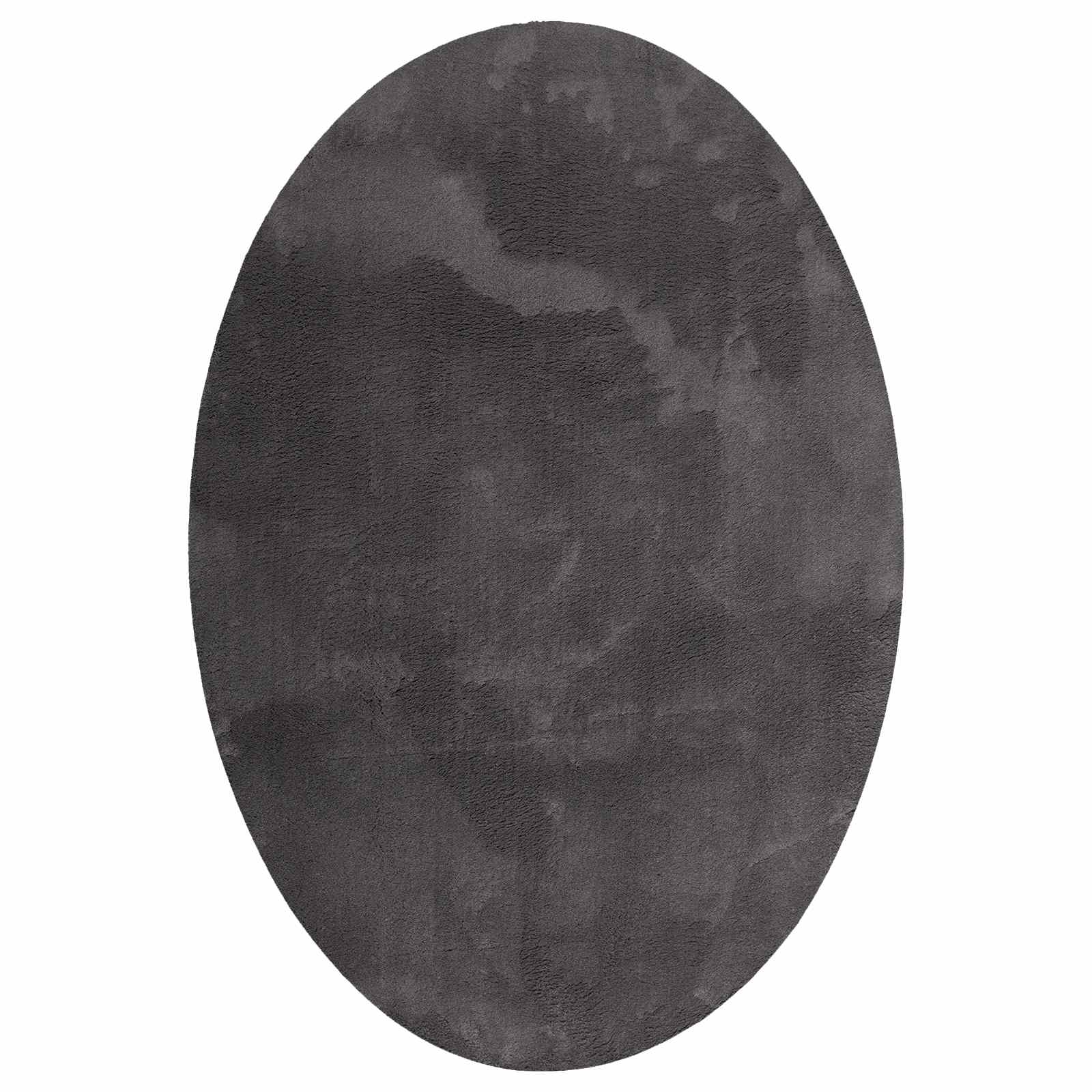 Vloerkleden Ovaal HUARTE Antraciet 140 x 200 cm 100% Polyester