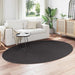 Vloerkleden Ovaal HUARTE Antraciet 160 x 230 cm 100% Polyester