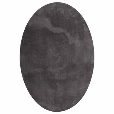 Vloerkleden Ovaal HUARTE Antraciet 160 x 230 cm 100% Polyester