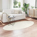 Vloerkleden Ovaal HUARTE Crème 100 x 200 cm 100% Polyester