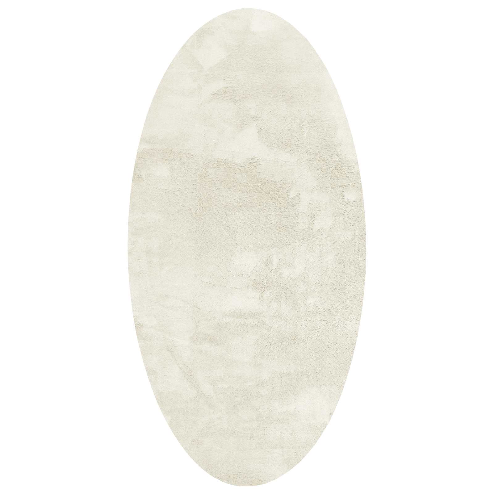 Vloerkleden Ovaal HUARTE Crème 100 x 200 cm 100% Polyester