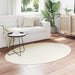 Vloerkleden Ovaal HUARTE Crème 120 x 170 cm 100% Polyester