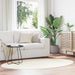 Vloerkleden Ovaal HUARTE Crème 140 x 200 cm 100% Polyester