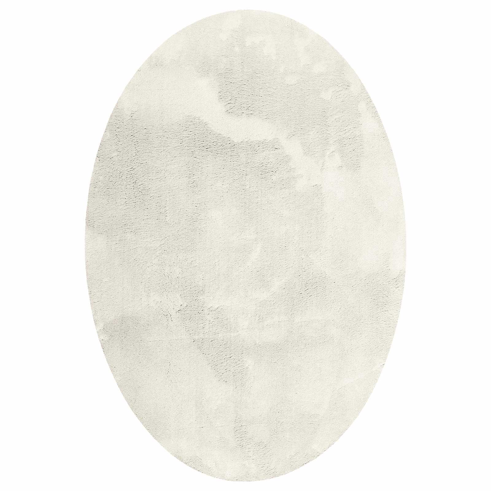 Vloerkleden Ovaal HUARTE Crème 140 x 200 cm 100% Polyester