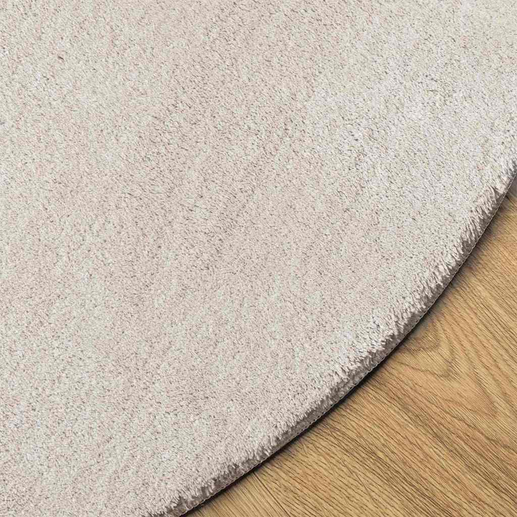 Vloerkleden Ovaal HUARTE Zand 100 x 200 cm 100% Polyester
