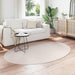Vloerkleden Ovaal HUARTE Zand 140 x 200 cm 100% Polyester