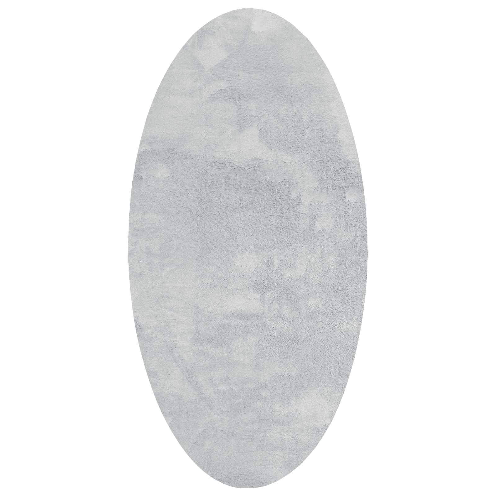 Vloerkleden Ovaal HUARTE Grijs 80 x 150 cm 100% Polyester
