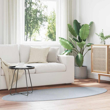 Vloerkleden Ovaal HUARTE Grijs 120 x 170 cm 100% Polyester