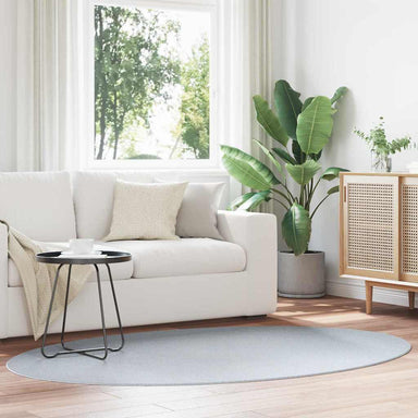 Vloerkleden Ovaal HUARTE Grijs 140 x 200 cm 100% Polyester